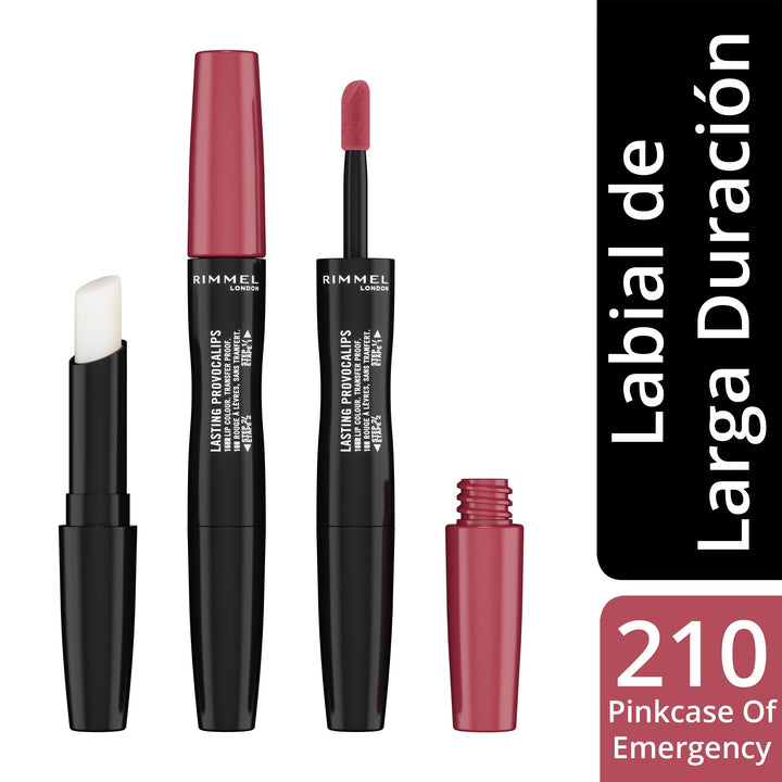 Slim tube of long‑wear pink cream lip colour, 2.3 ml, satin finish