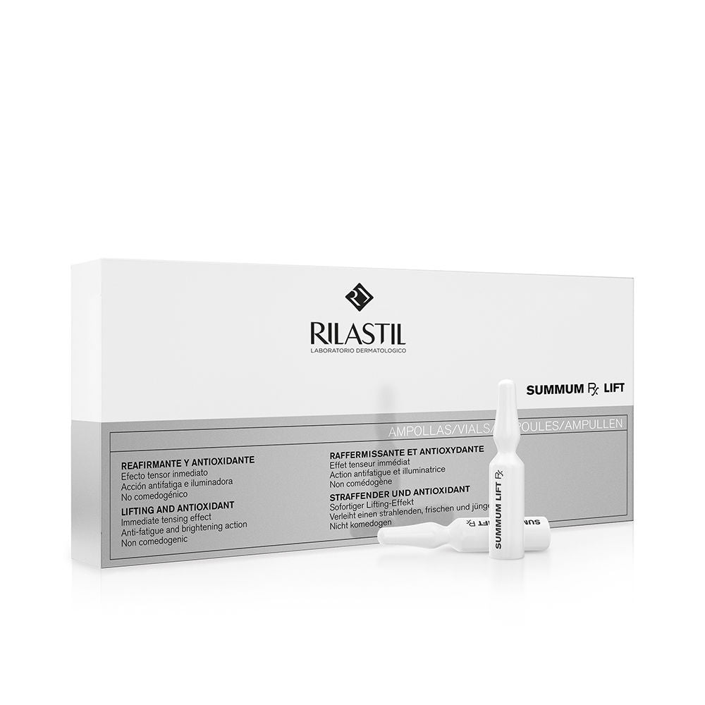 Small glass ampoule of lifting antioxidant facial serum, 1.5 ml, single-dose