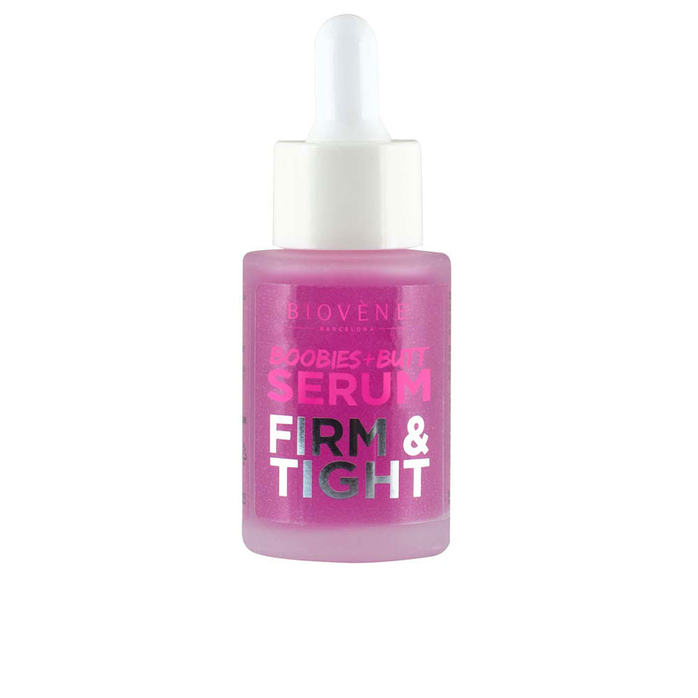 30 ml pink serum bottle with pump, strawberry extract and peptides, for women