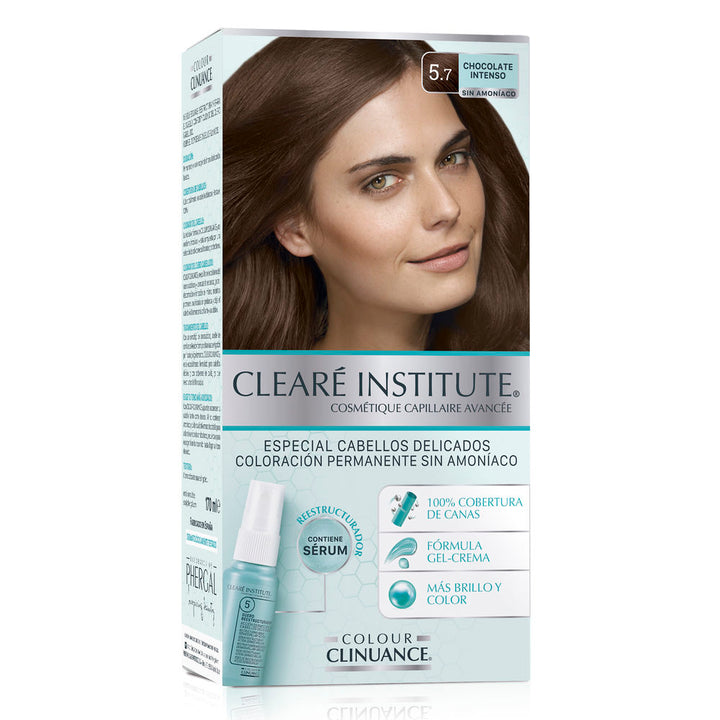 Ammonia-free chocolate permanent hair colour kit with developer, suitable for Women