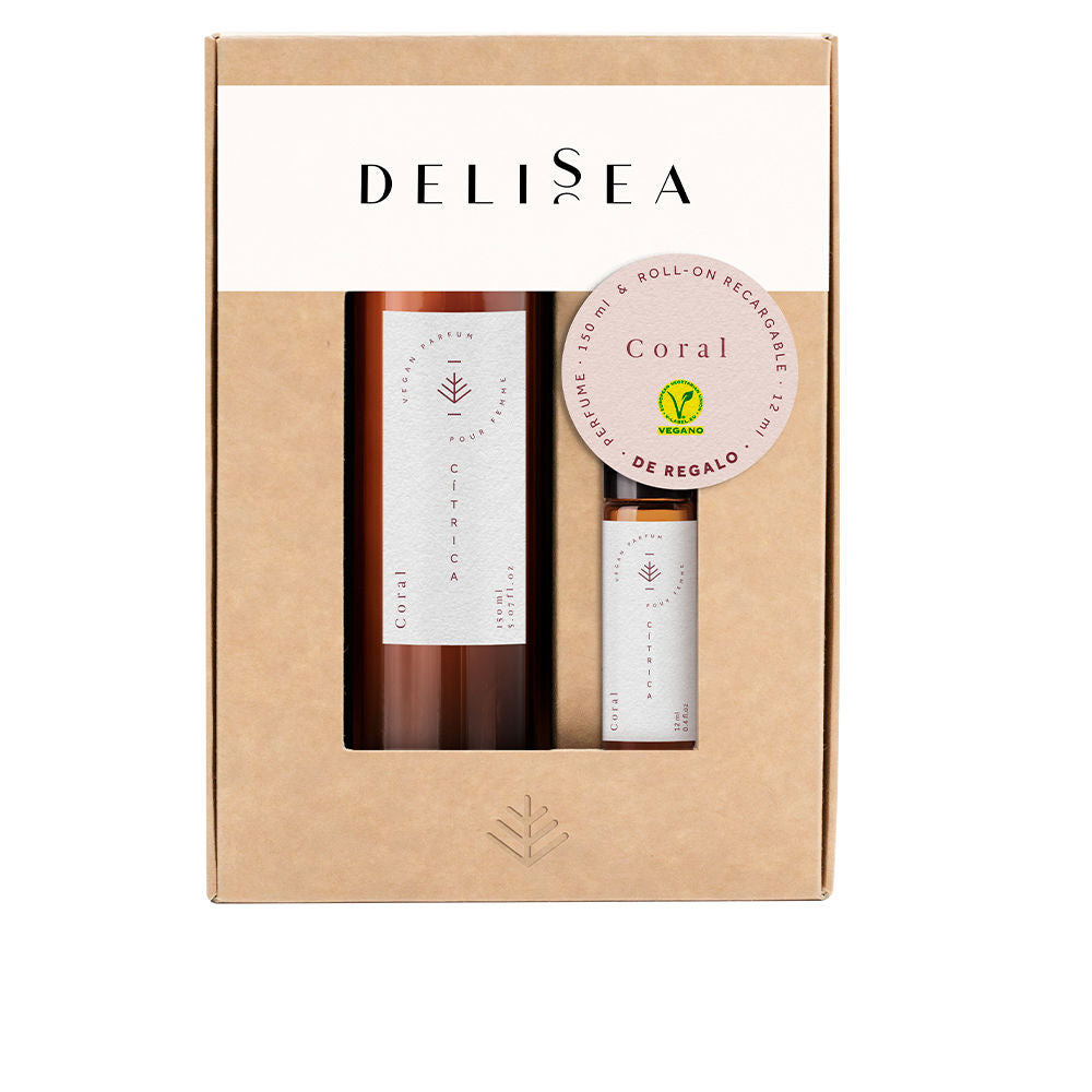 Delisea Coral Vegan Eau Parfum bottle inspired by Mediterranean orchards and citrus blooms