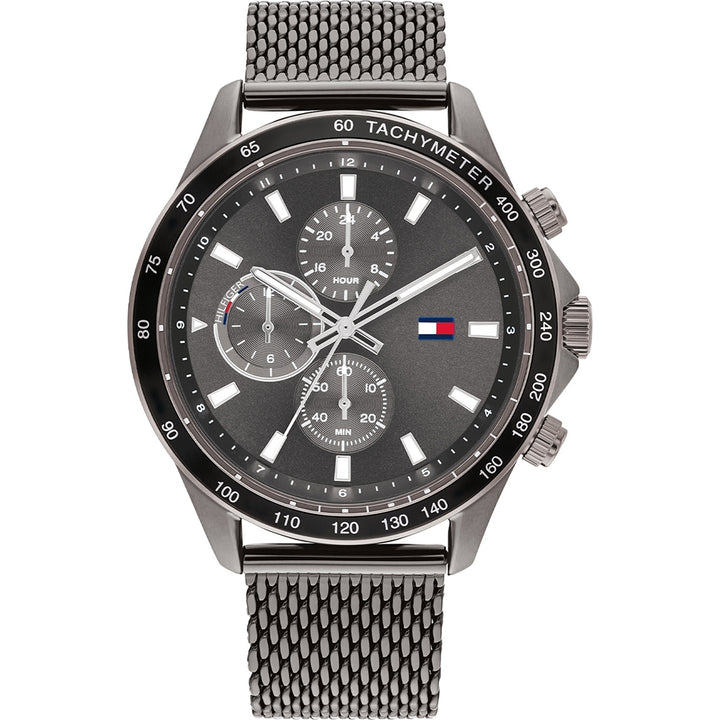 Tommy Hilfiger Silver Chronograph Mesh Watch