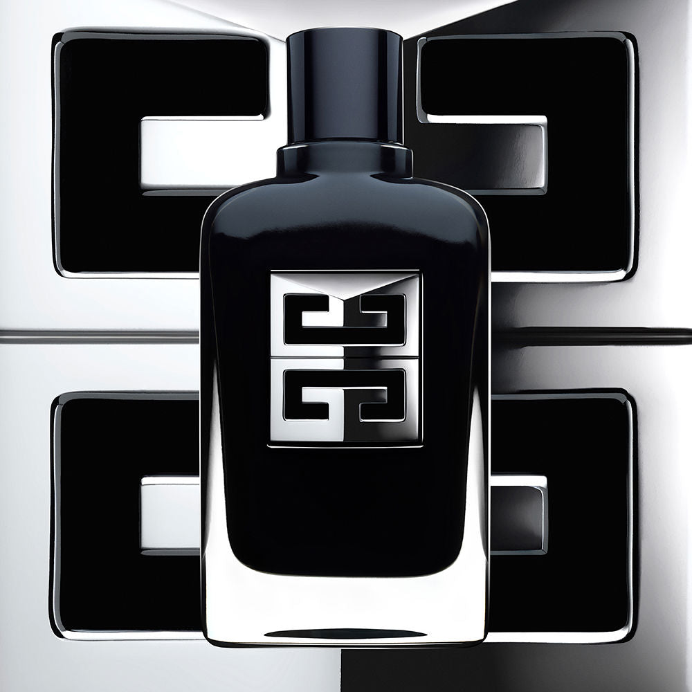 Black couture-style perfume bottle with silver monogram, 60 ml Eau de Parfum