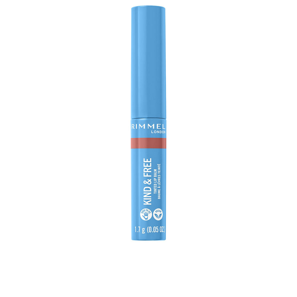 Small apricot-tinted lip balm stick, 1.7 g, creamy finish, recyclable-ready packaging
