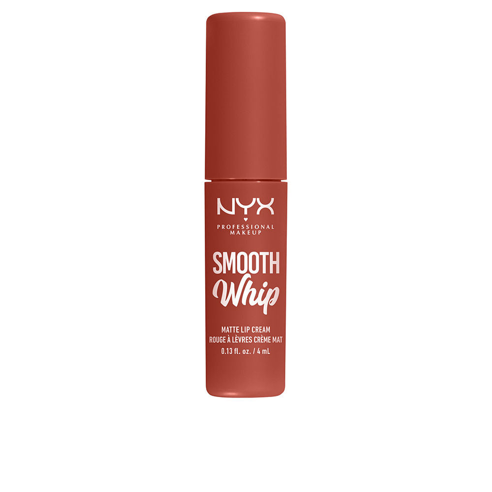 4 ml cocoa-brown matte lip cream in slim tube, doe-foot applicator visible