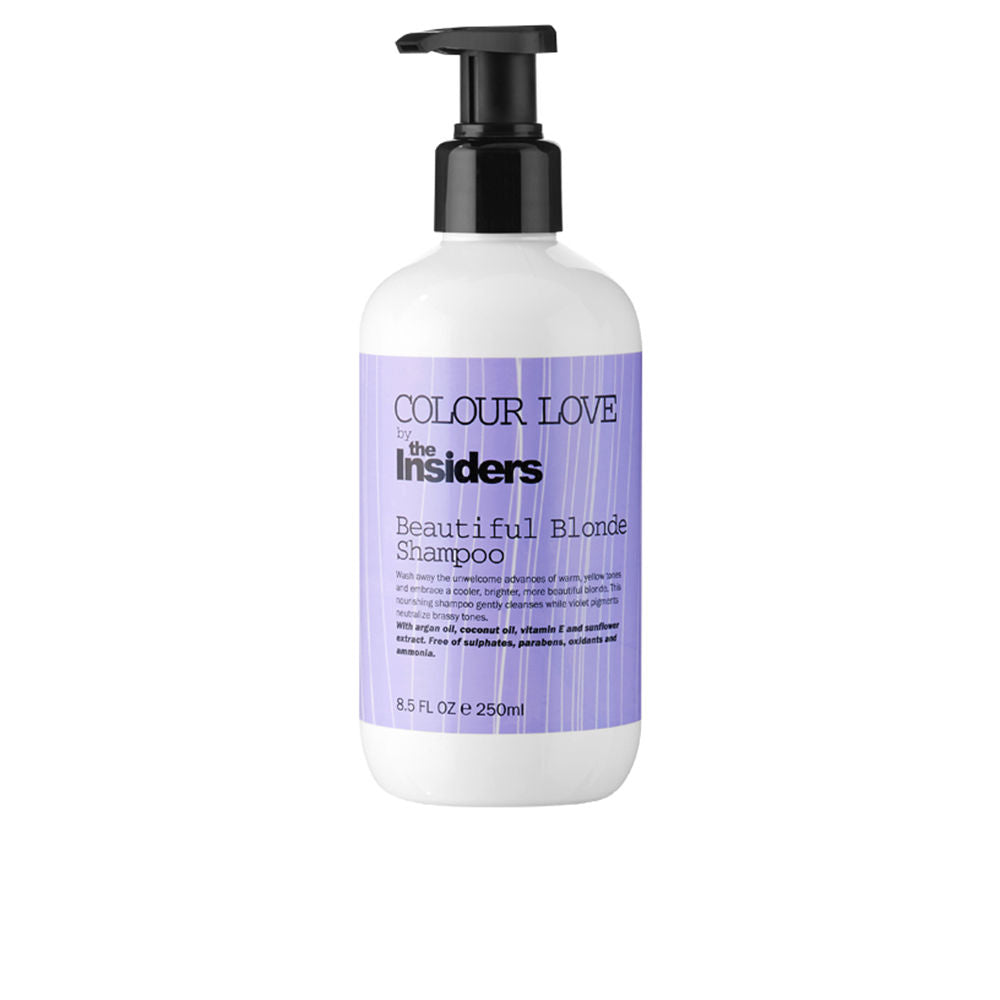 250 ml violet-tinted shampoo bottle for blonde hair, colour-correcting formula