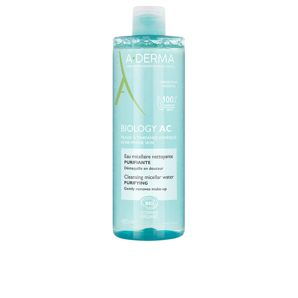 Transparent micellar water bottle, 400 ml, oat extract label
