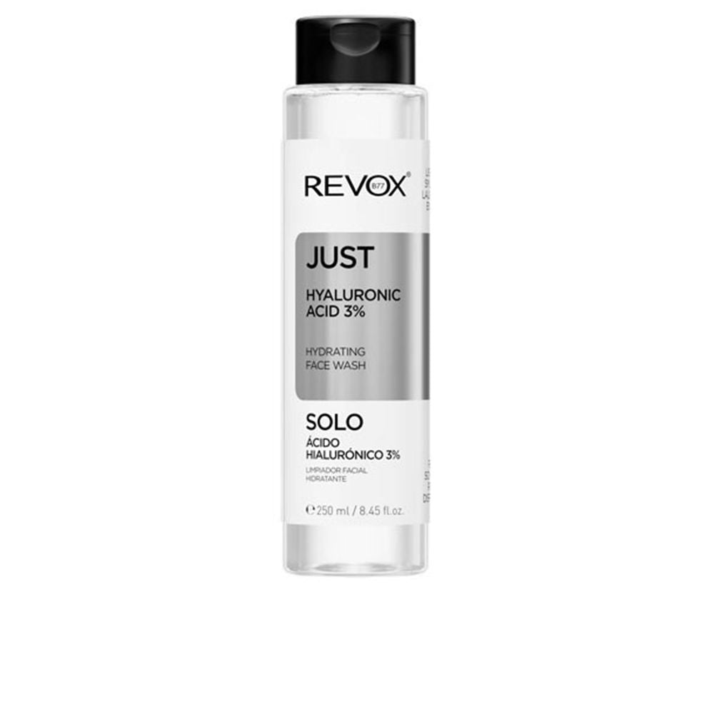 Clear 250 ml face wash bottle; hydrating gel with hyaluronic acid for Women