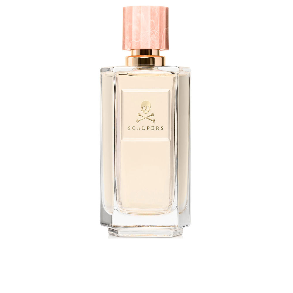 Clear glass perfume bottle with modern cap; 100 ml chypre floral scent for Women