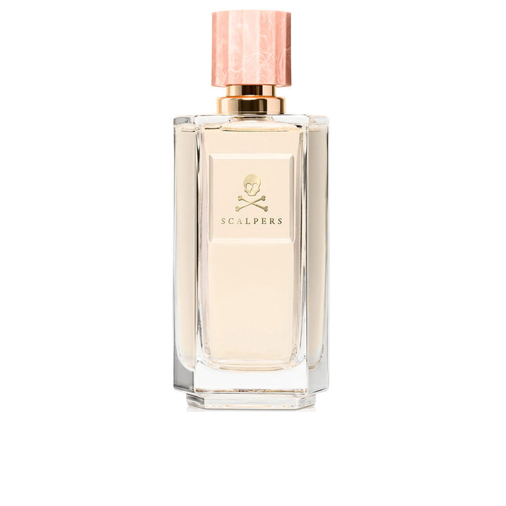 Clear glass perfume bottle with modern cap; 100 ml chypre floral scent for Women