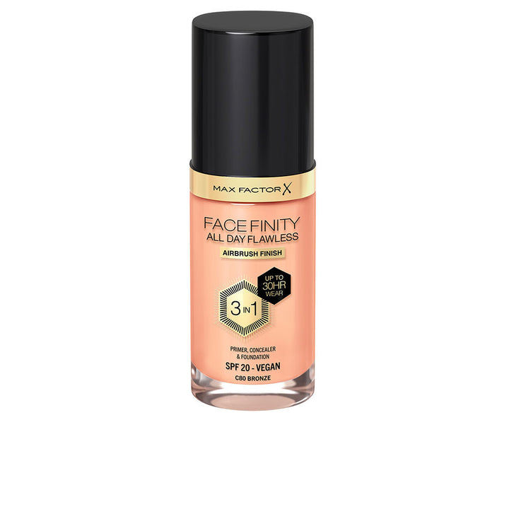 30 ml pump bottle, 80‑Bronze shade, matte liquid foundation for Unisex