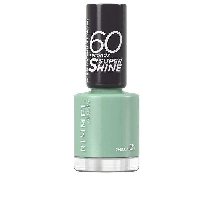 8 ml quick-dry high-shine nail polish bottle, coral shell shade