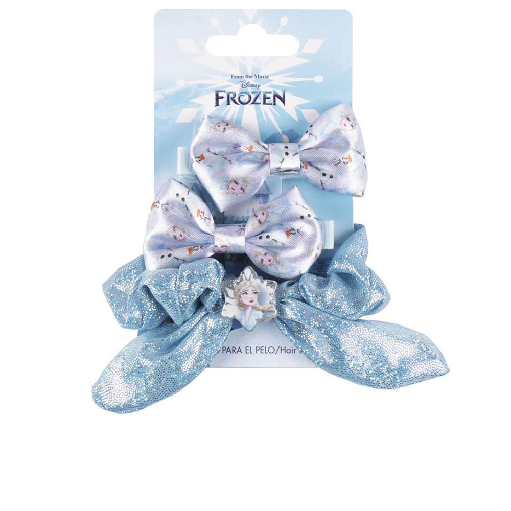 Small Inca x Disney set: scrunchie with Minnie bow and two crocodile hair clips in compact box