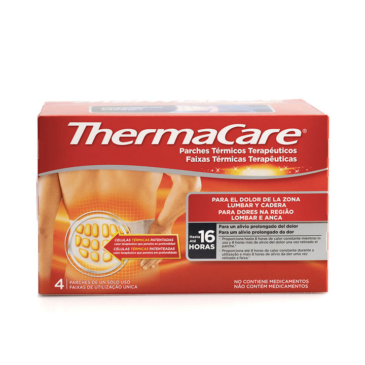 Single-use adhesive heat patch for lumbar and hip pain relief, 4-pack, Unisex