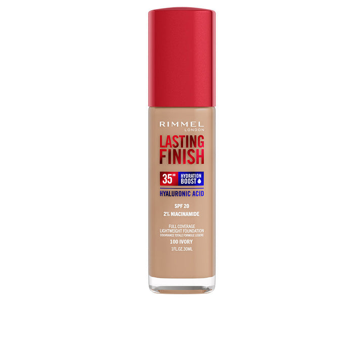 30 ml pump bottle of hydrating long‑wear foundation in shade 100 Ivory