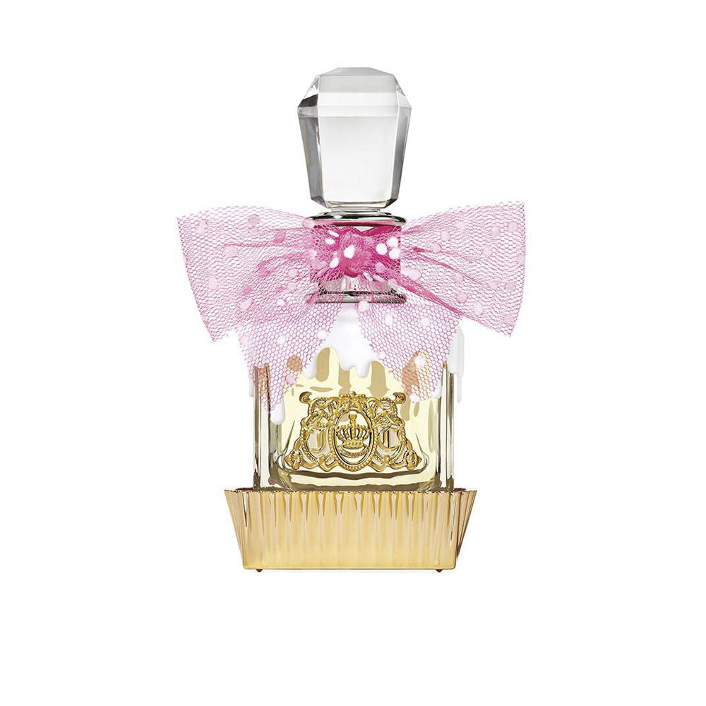 Clear perfume bottle with pale amber liquid, 100 ml, floral gourmand fragrance for Women