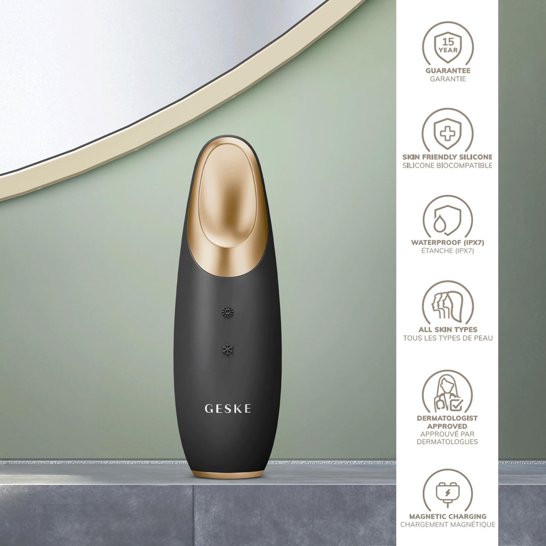Black compact Warm &amp; Cool Eye Energizer device, app-guided, Unisex