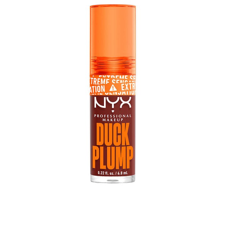 Sheer wine-coloured glossy lip plumper tube, 6.8 ml, with applicator wand