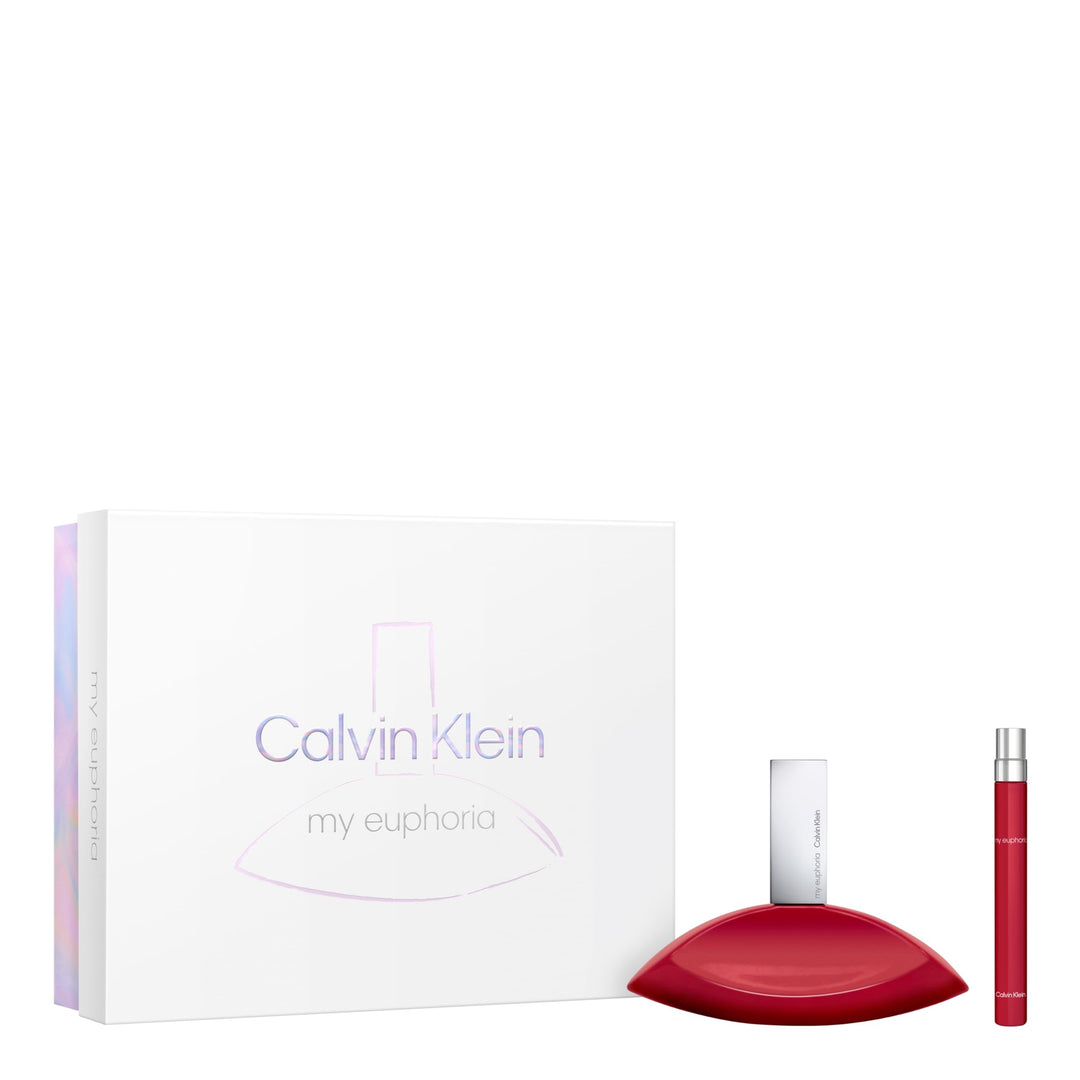 Matte red 50ml perfume bottle; floral-amber scent with orchid and oud notes