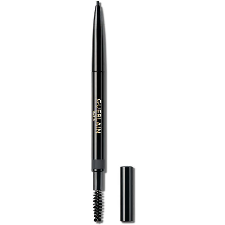 Slim retractable brow pencil with fine tip and spoolie, shade 05 Granite