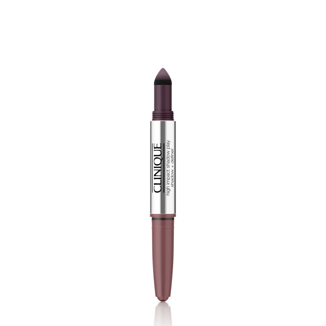 Double-ended eye shadow stick showing cream and powder ends, 4 ml, royal duo