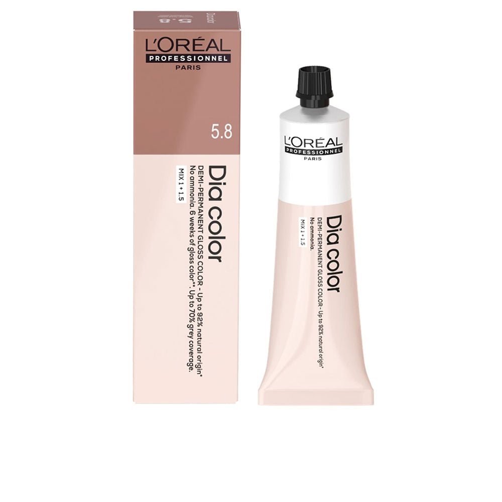 Tube of light brown semi‑permanent cream hair colour, 60 ml, ammonia‑free