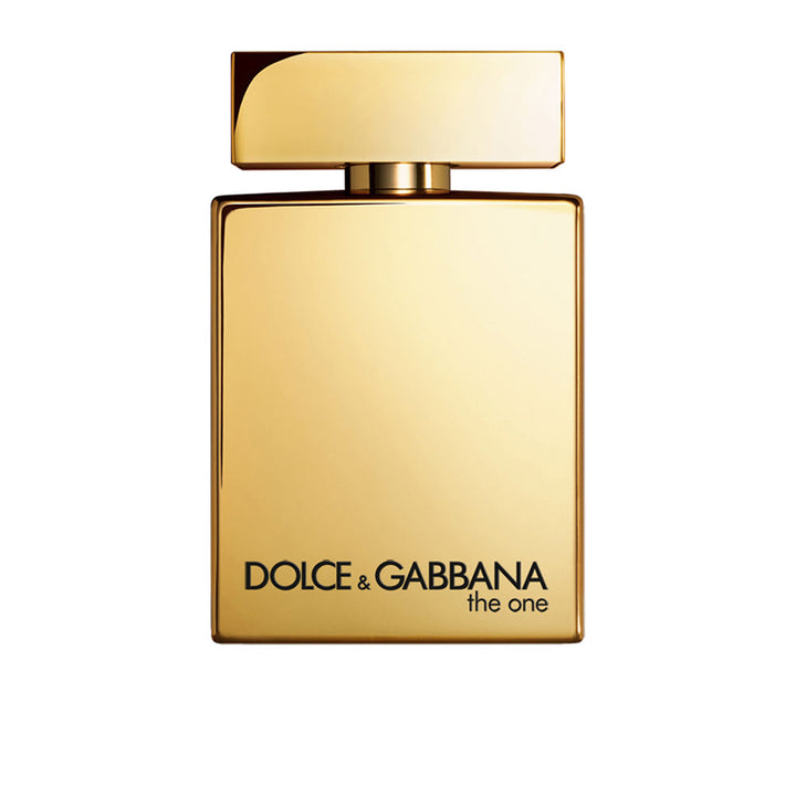 Gold-finish 50 ml eau de parfum bottle; bergamot, ginger, patchouli notes