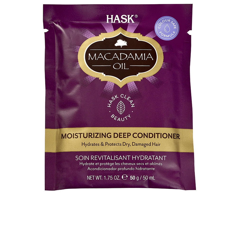 Small jar of macadamia hair mask, creamy texture, 50 g