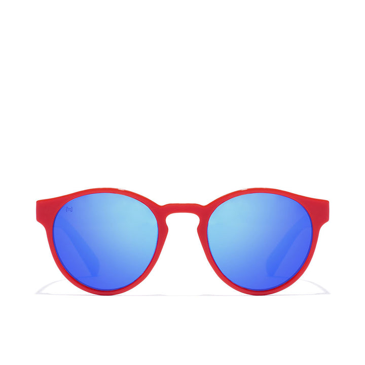 Children’s round red-clear-blue polycarbonate sunglasses with polarised lenses, Unisex
