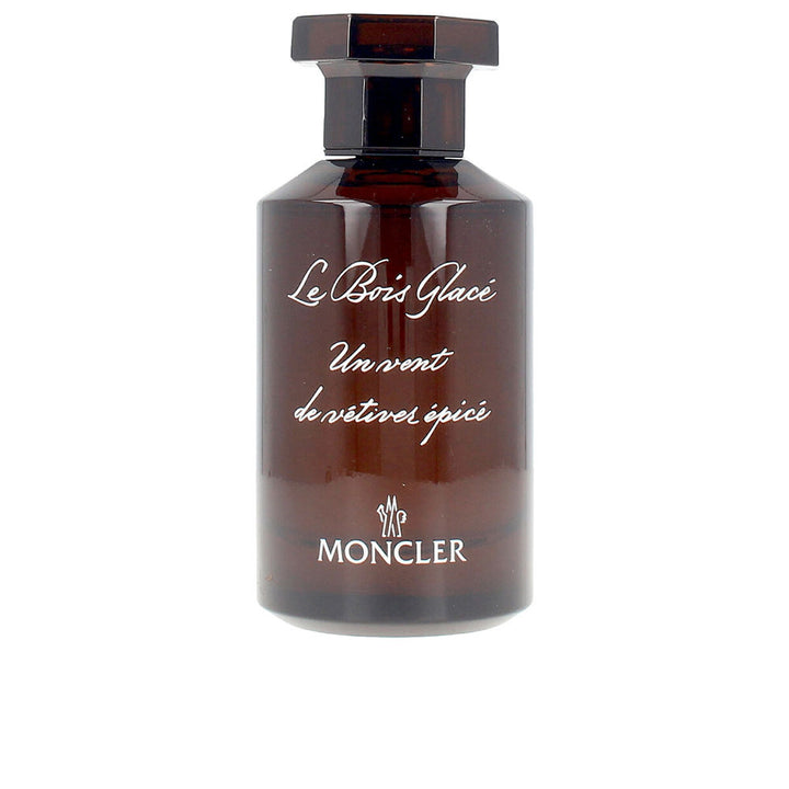 Apothecary-style 100 ml bottle of vetiver and spice eau de parfum, dark textured box