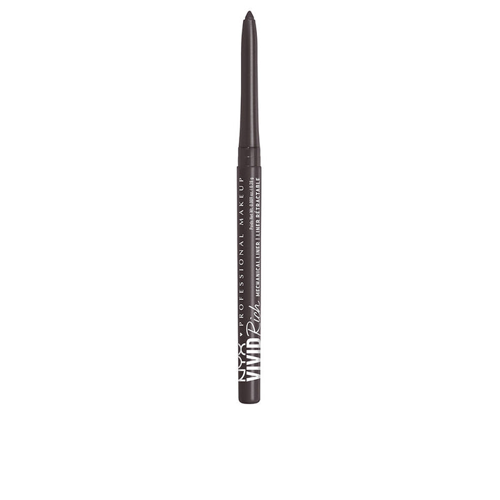 Slim automatic brown metallic eyeliner pencil, 0.28 g, twist-up design