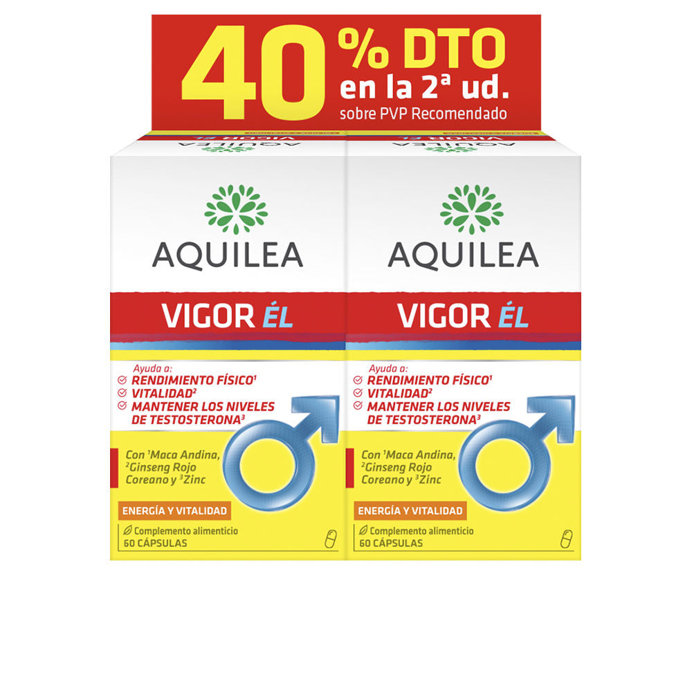 Aquilea Vigor Him bottle with capsules, designed for male vitality support