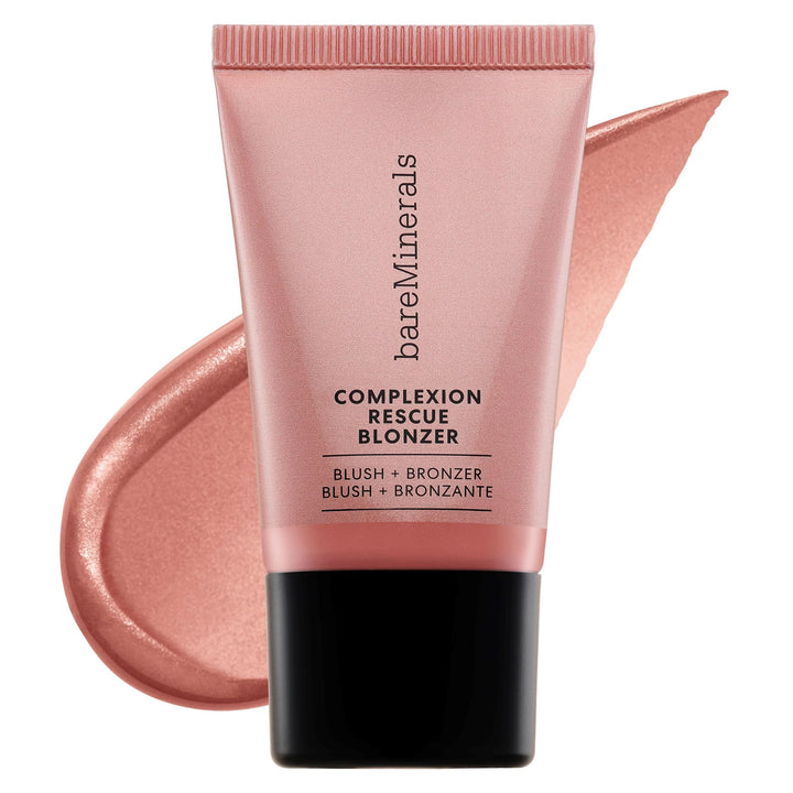 Bare Minerals Compact gel-cream blush and bronzer duo with rosy-bronze swirls in a round pan