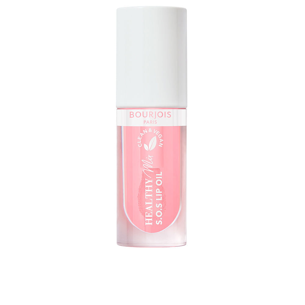 Small 4.5 ml pink-tinted lip oil tube, sheer glossy finish, Unisex