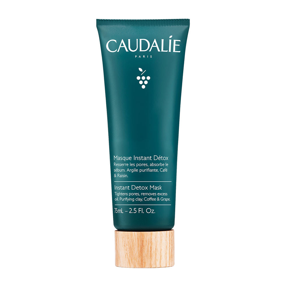 75 ml jar of pale grey clay mask with coffee extract, kaolin and bentonite