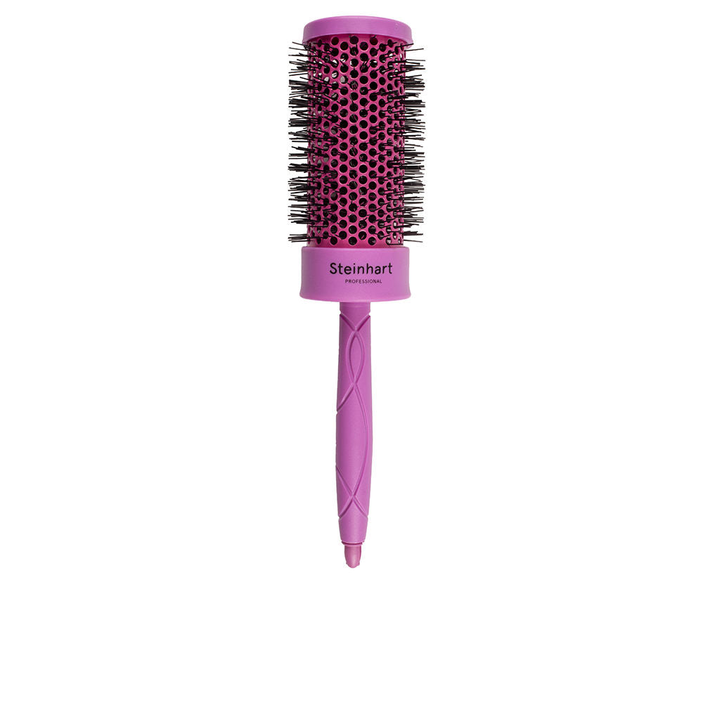Pink heat‑retaining ionic paddle hairbrush, unisex, professional styling