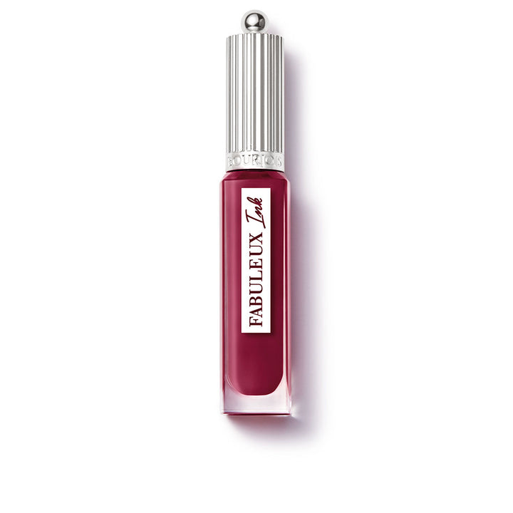 3.5 ml satin liquid lipstick in deep raisin shade with slanted applicator