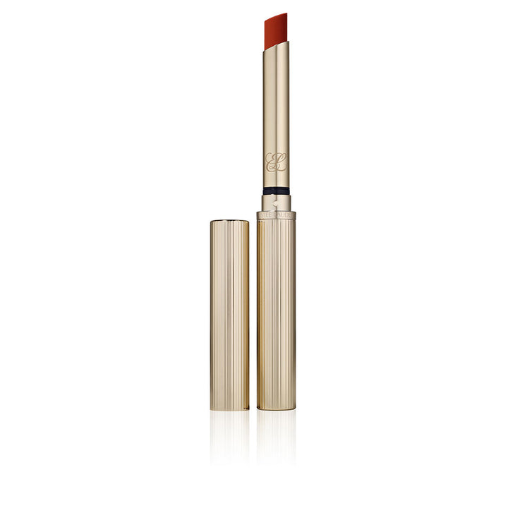 Slim silk-matte red lipstick in textured gold case, 7 g, Unisex