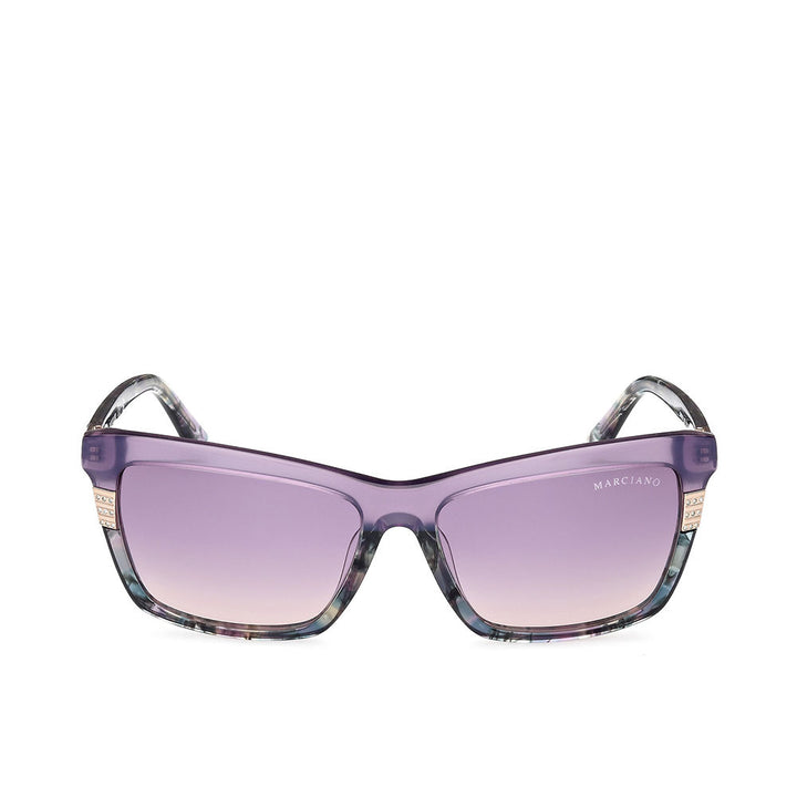 Rectangular acetate sunglasses with 57 mm lenses and 140 mm temples for Women