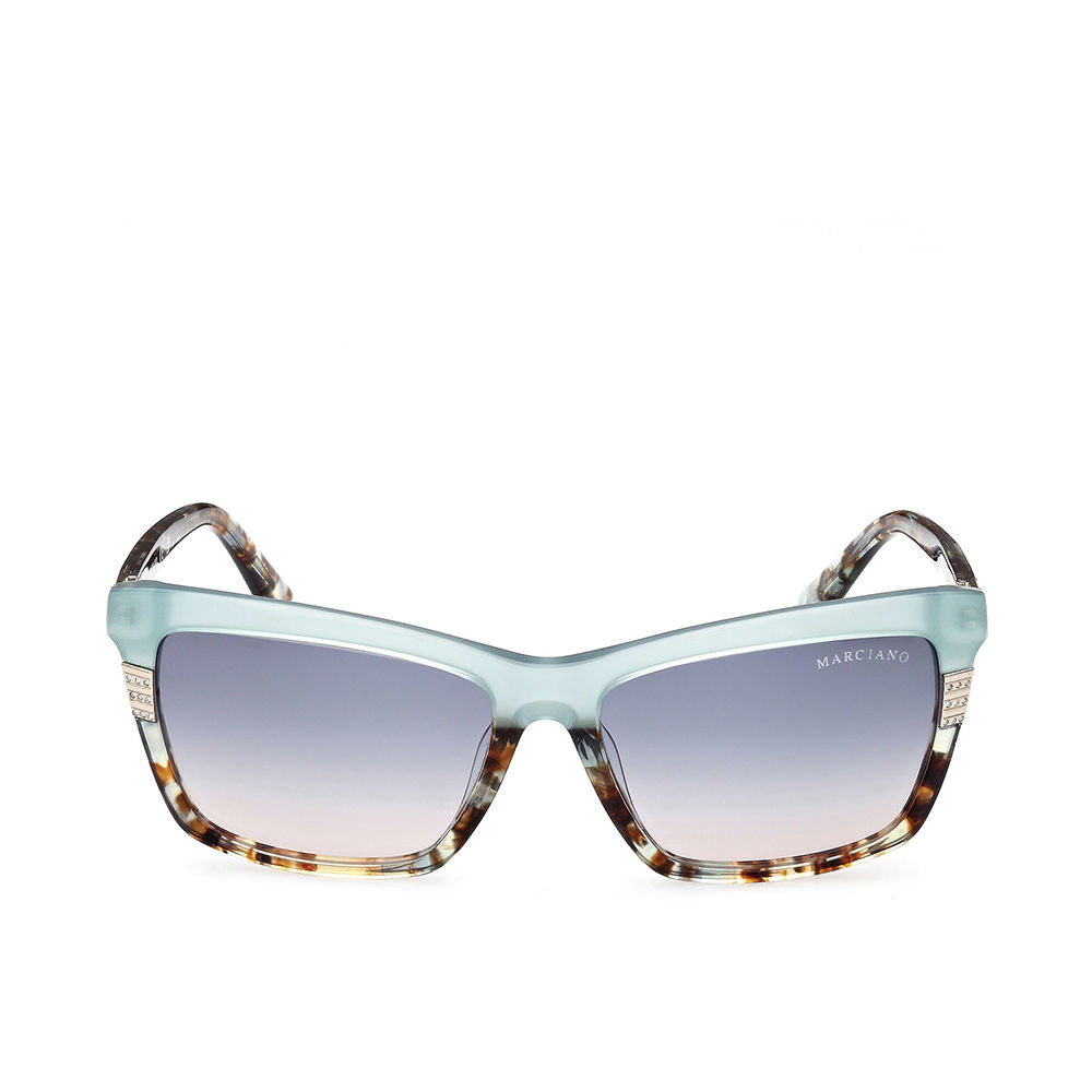 Rectangular acetate sunglasses with 57mm lenses and slim temples for Women