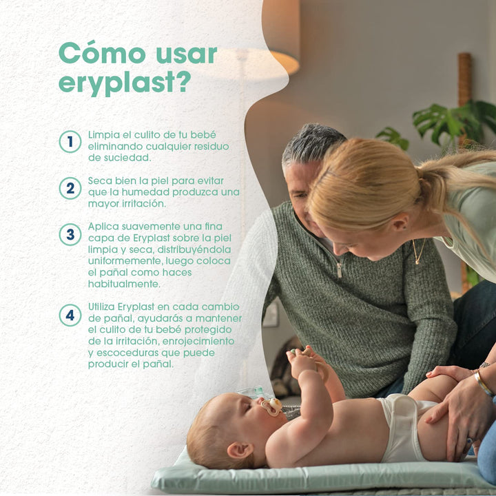 Tube of Lutsine Eryplast Water Paste for soothing and protecting baby skin