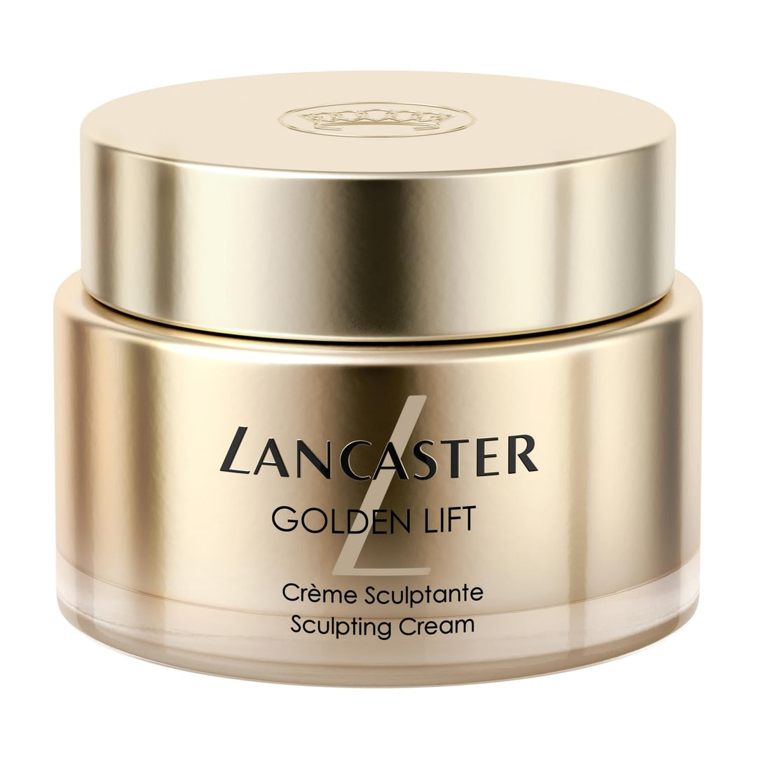 Lancaster Golden Lift Sculpting Cream jar presented for daytime facial anti‑ageing care