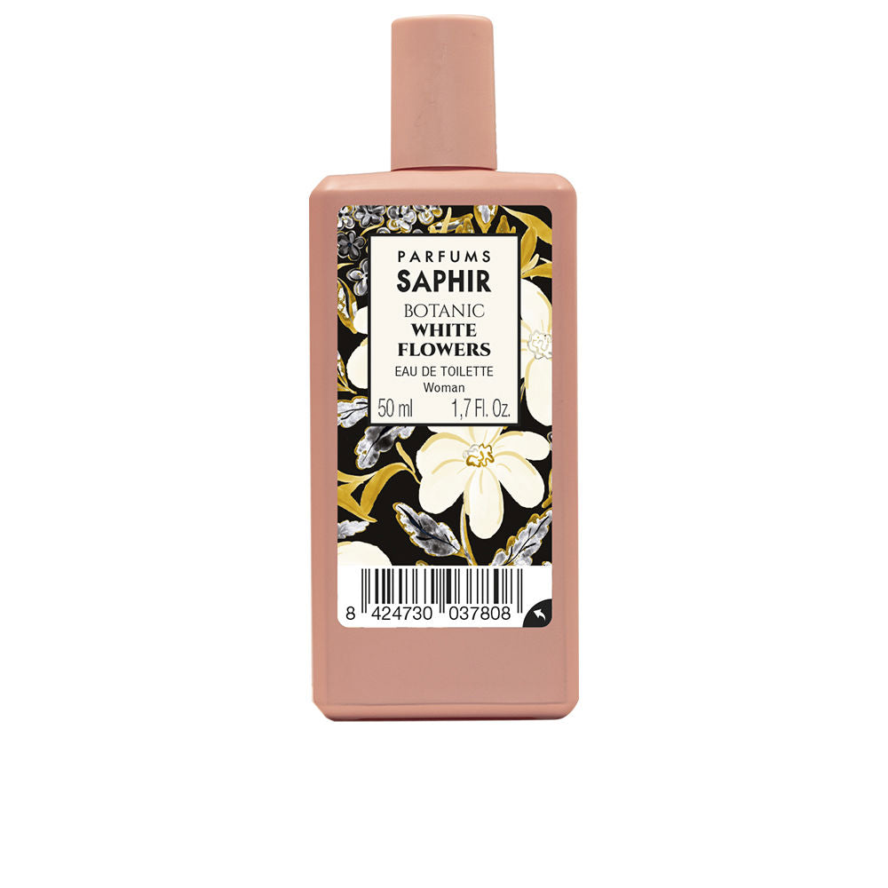 Clear glass 50 ml bottle of cherry blossom Eau de Toilette with pale-pink liquid