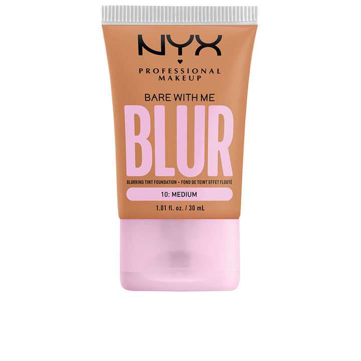 30 ml tube of medium shade liquid foundation, dewy finish, Unisex
