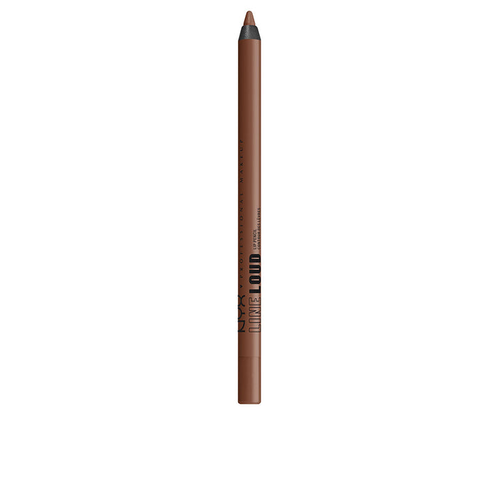 Compact 1.2 g satin brown lip colour, waterproof finish, jojoba and vitamin E