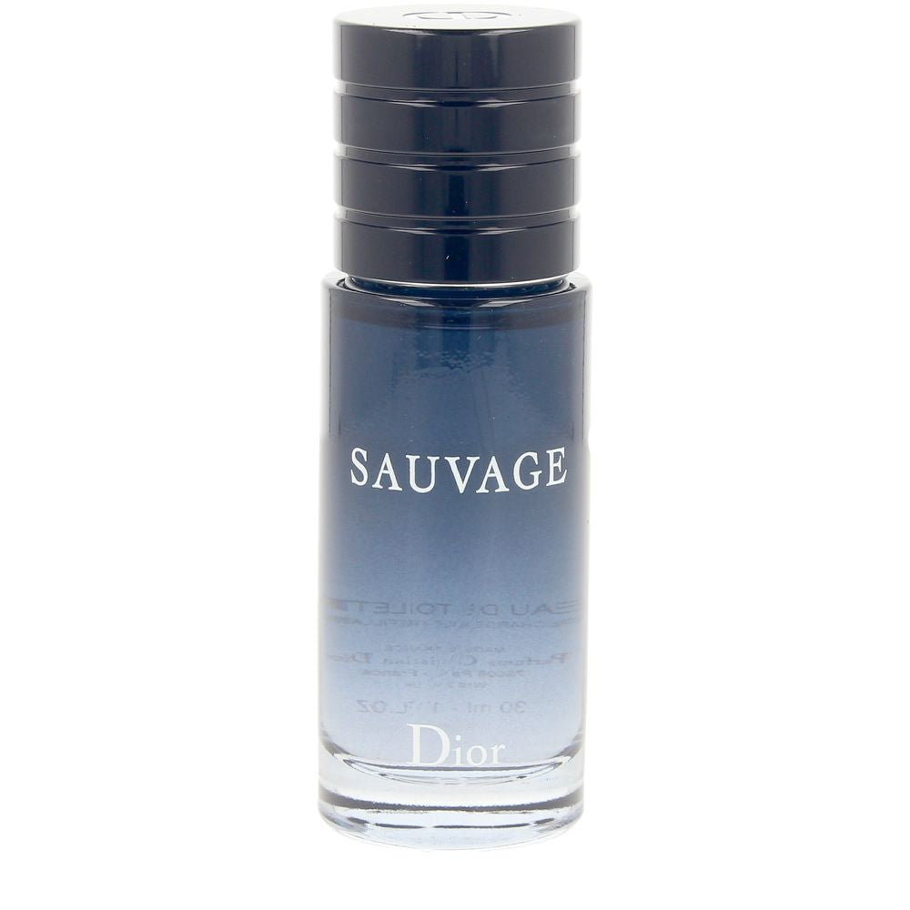 Deep‑blue cylindrical refillable glass bottle of aromatic fougère 30 ml
