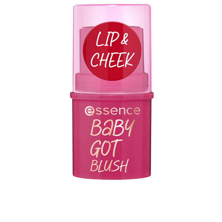 Cherry cream blush stick in slim tube, 5.5 g, deep pink-red shade