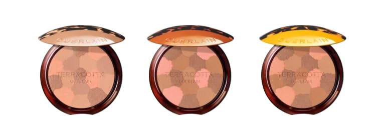 Compact terracotta pressed bronzer with tortoiseshell motif, 10 g, shade 03-Ochre
