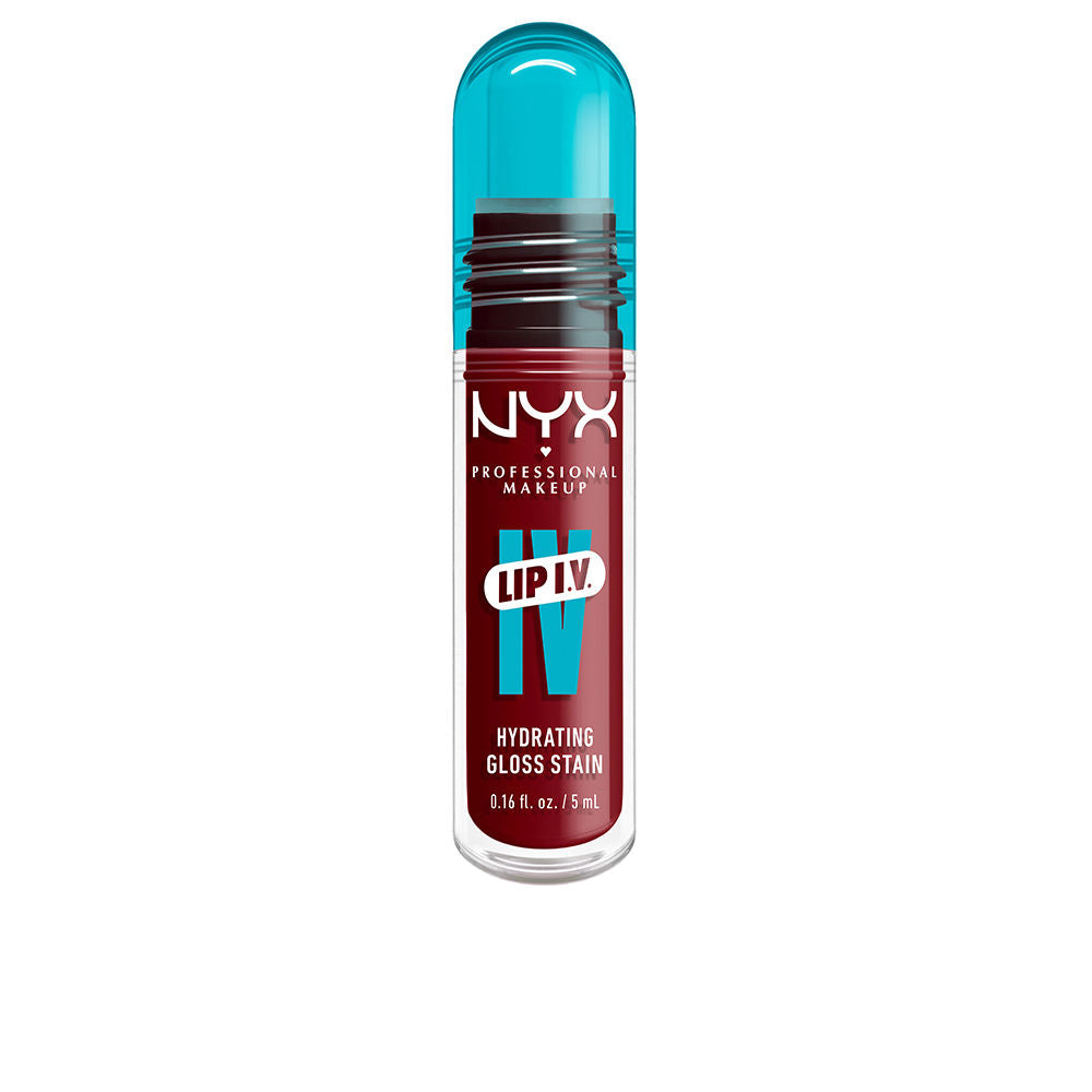 5 ml cranberry lip tint-gloss tube with applicator, glossy finish