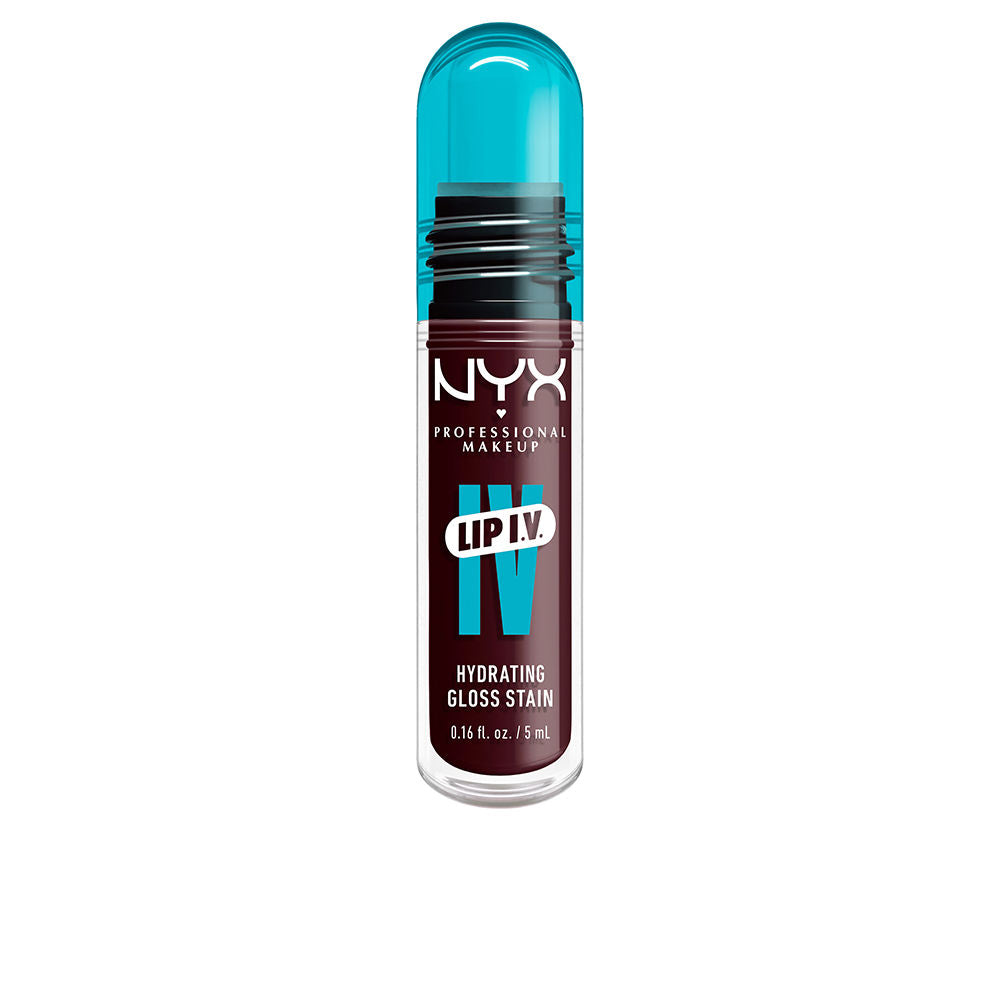 5 ml mauve lip tint-gloss tube with applicator, dual-finish formula